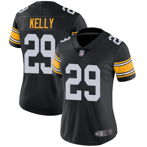 Women Pittsburgh Steelers Football 29 Limited Black Kam Kelly Alternate Vapor Untouchable Nike NFL Jersey